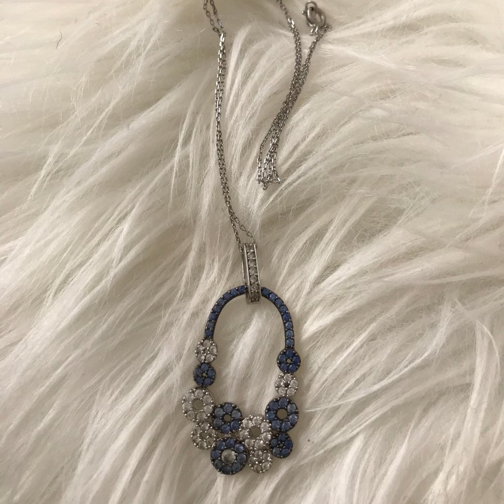 Suzy L. Multi-Circle Sapphire and Diamond Pendant